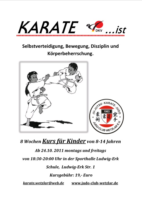 KARATE FLYER Kinder 2011